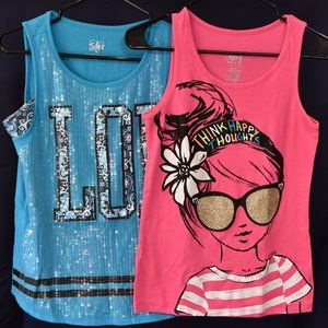 Justice girl's tank tops size 18